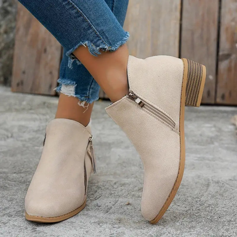 Liora™ Bottines en Daim Élégantes