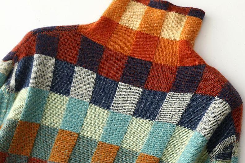 Vanda™ | Pull col roulé patchwork