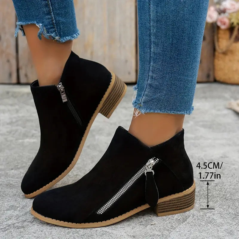 Liora™ Bottines en Daim Élégantes