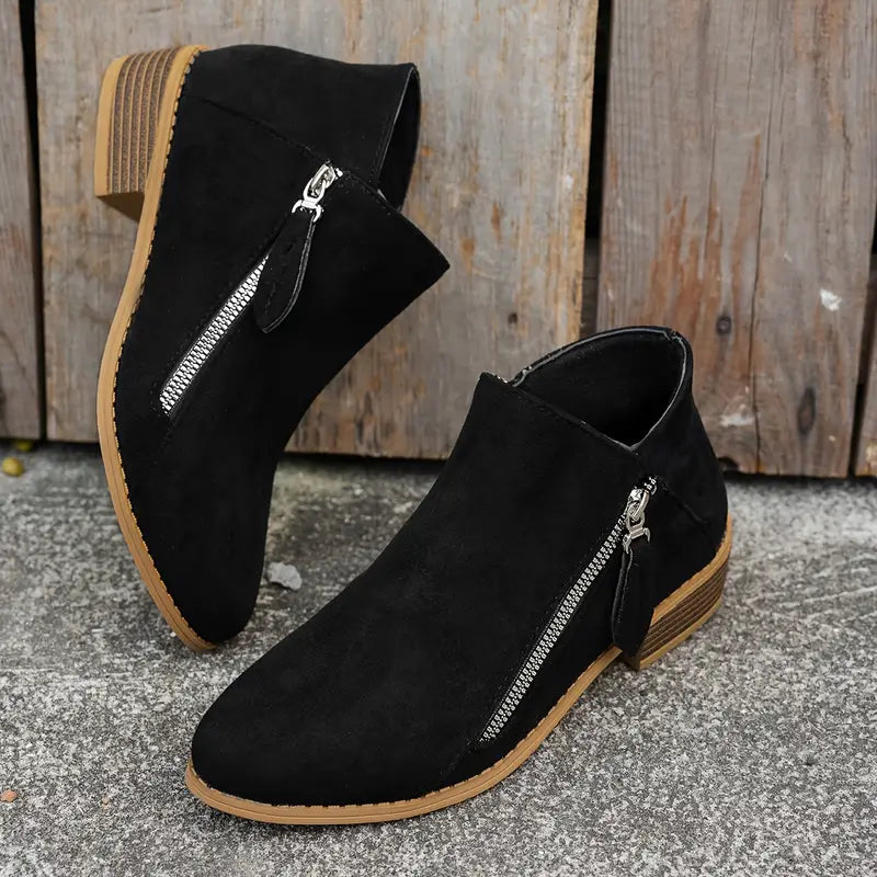 Liora™ Bottines en Daim Élégantes