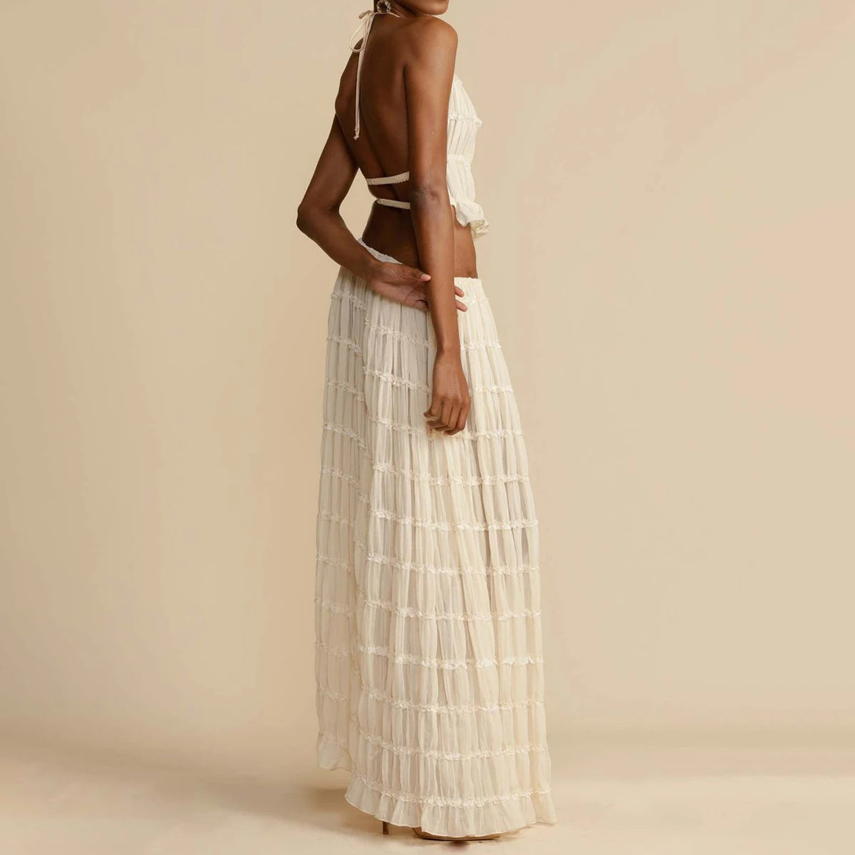 Ensemble Chic™ | Haut dos nu et jupe longue