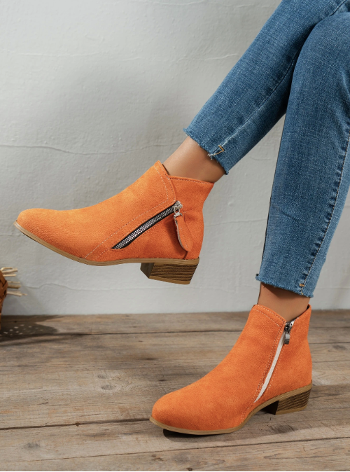 Liora™ Bottines en Daim Élégantes