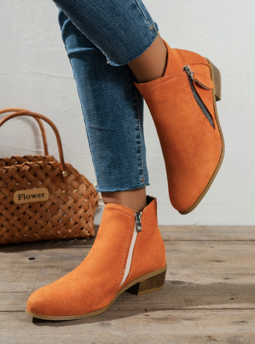 Liora™ Bottines en Daim Élégantes