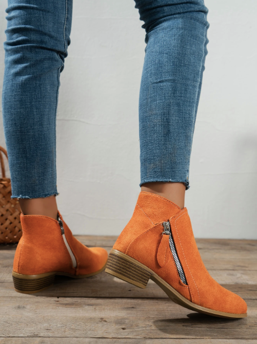 Liora™ Bottines en Daim Élégantes