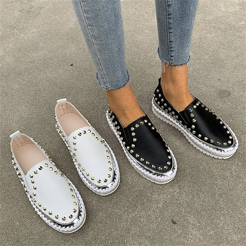 Reeva™ – Sneakers Plates à Rivets Style Urbain