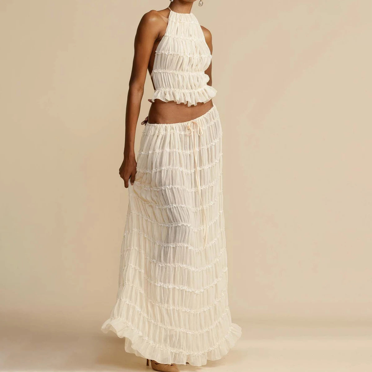 Ensemble Chic™ | Haut dos nu et jupe longue