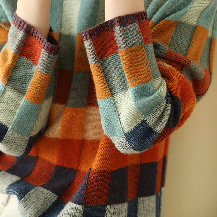 Vanda™ | Pull col roulé patchwork