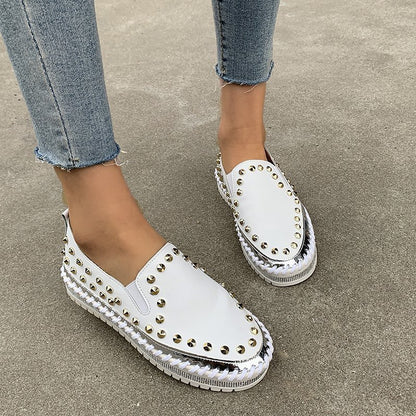 Reeva™ – Sneakers Plates à Rivets Style Urbain