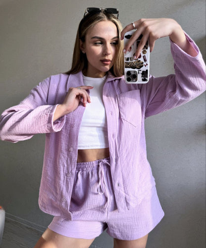 Soléa™ | Ensemble deux pièces en coton pour femme