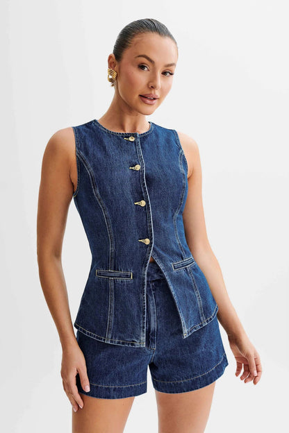 Ensemble Sans Manches en Jean