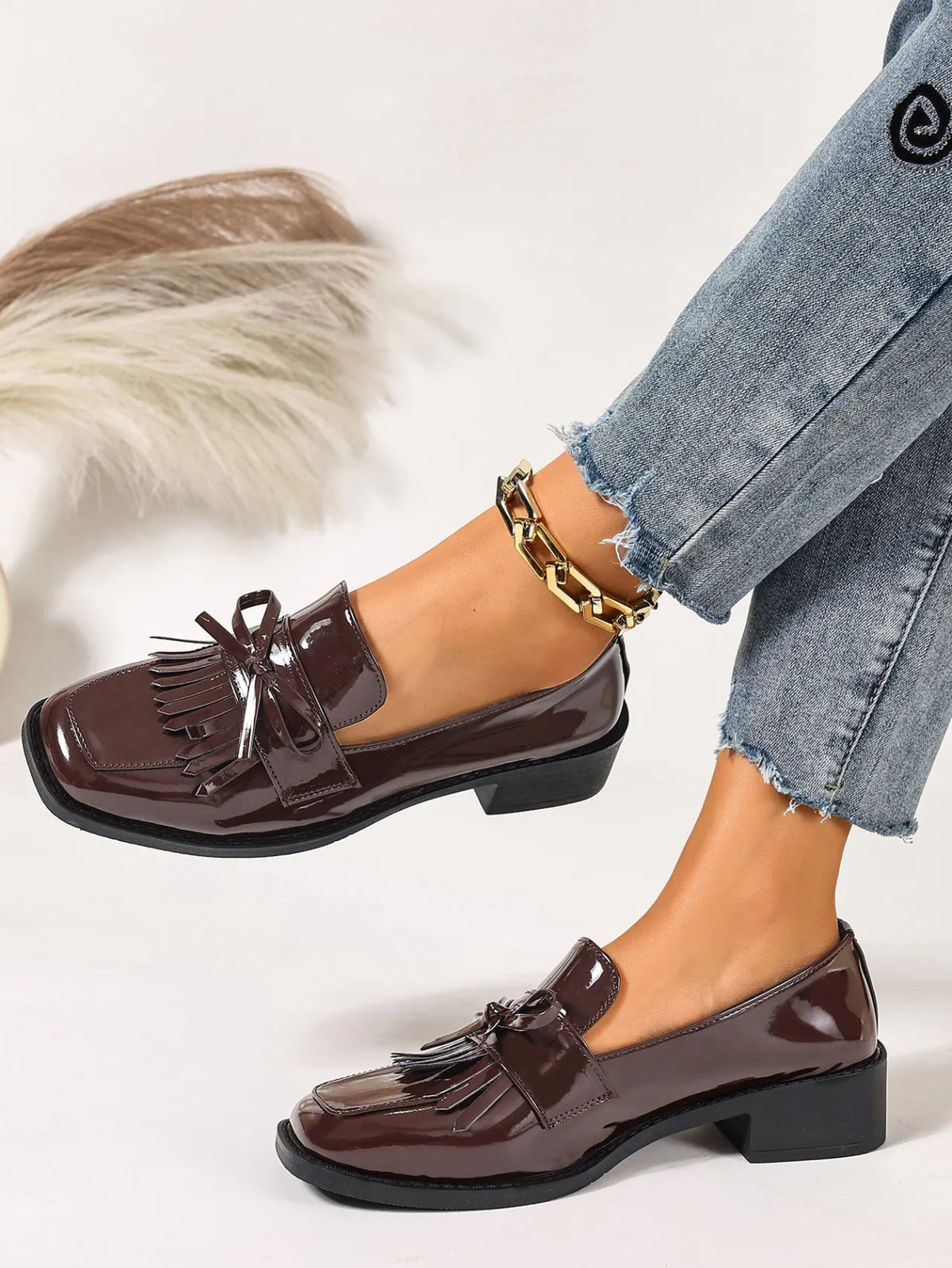 Mocassins Bellissima™ | Souliers Vernis à Franges