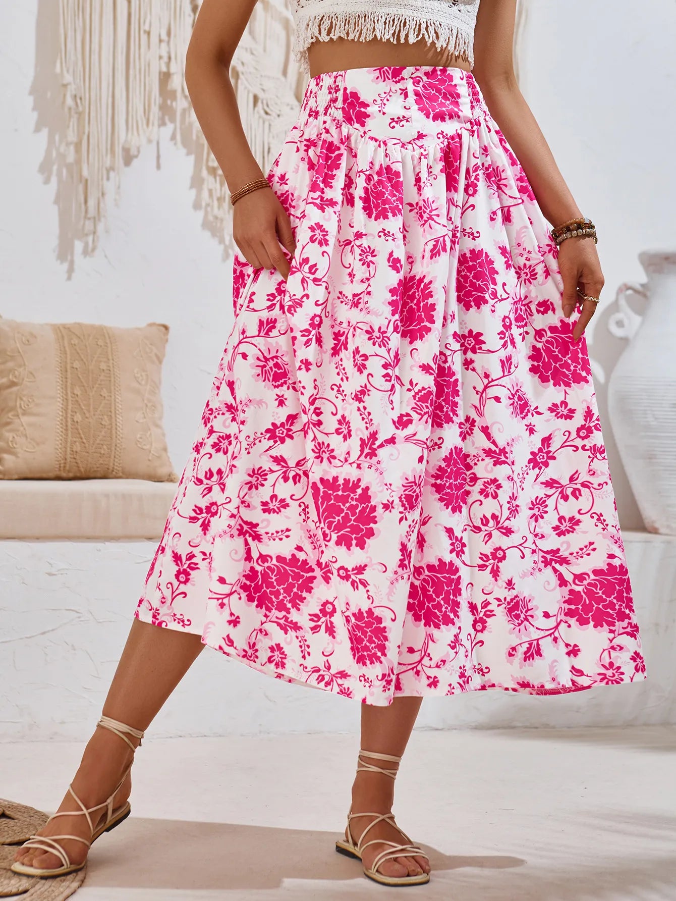 Jupe Midi Imprimée Florale Amalia™
