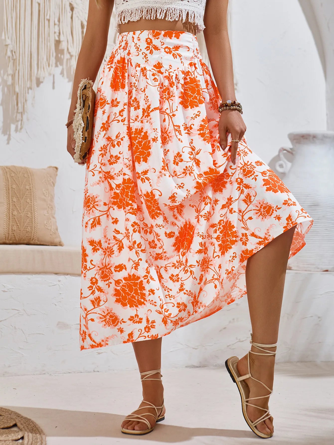 Jupe Midi Imprimée Florale Amalia™