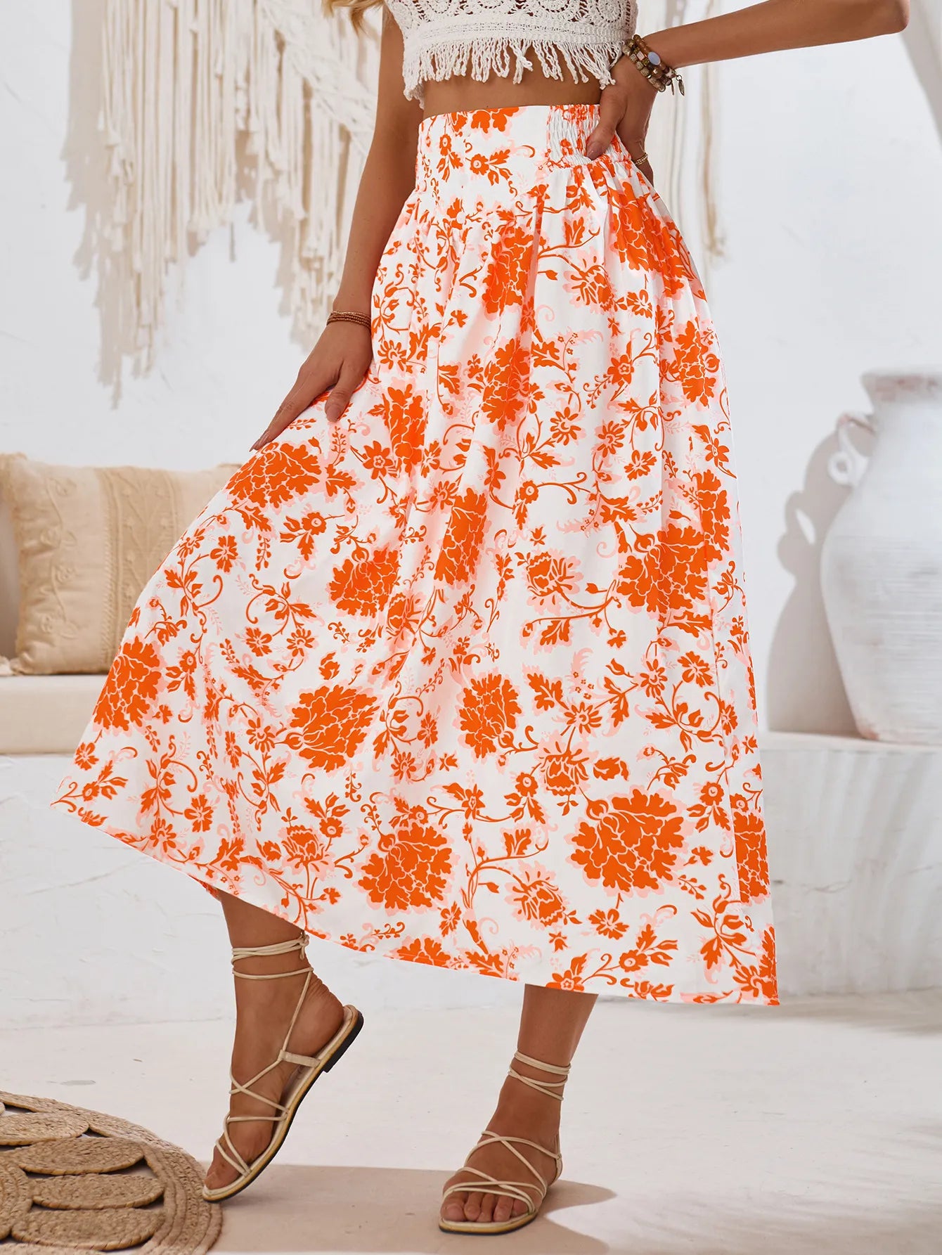 Jupe Midi Imprimée Florale Amalia™