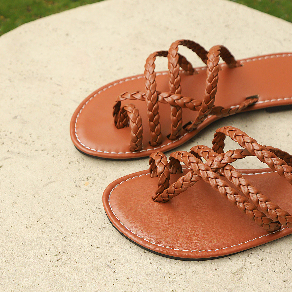 Luna™ Sandales Tressées Bout Ouvert