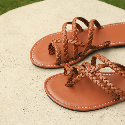 Luna™ Sandales Tressées Bout Ouvert