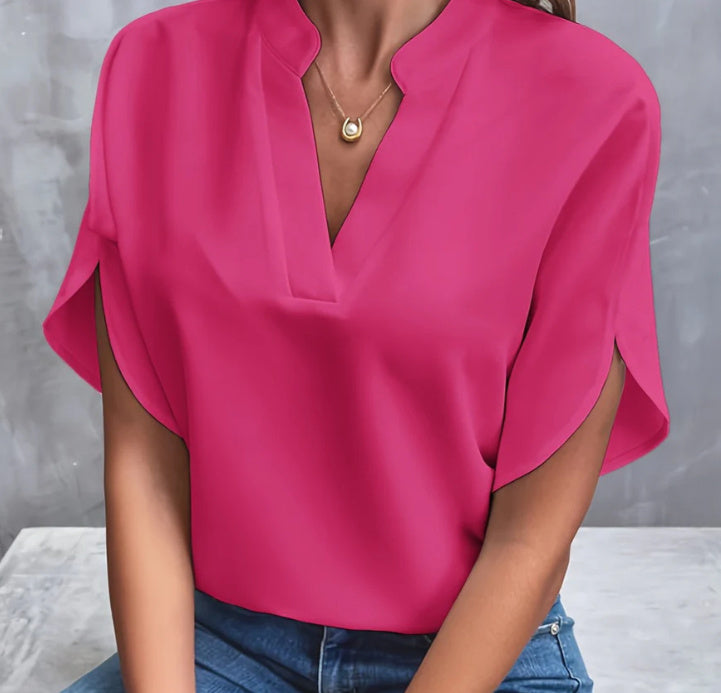 Lina™ | Haut Col V Élégant