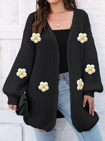 Cardigan Fleur™ : Maille 3D & Douceur