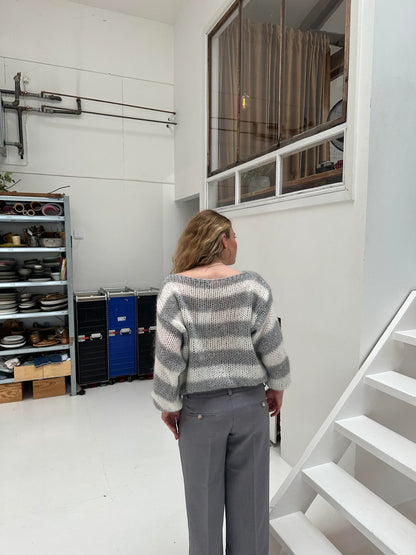 MARINNA™ | Pull Rayé Ample & Col Bateau