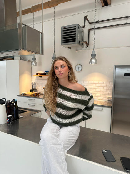MARINNA™ | Pull Rayé Ample & Col Bateau