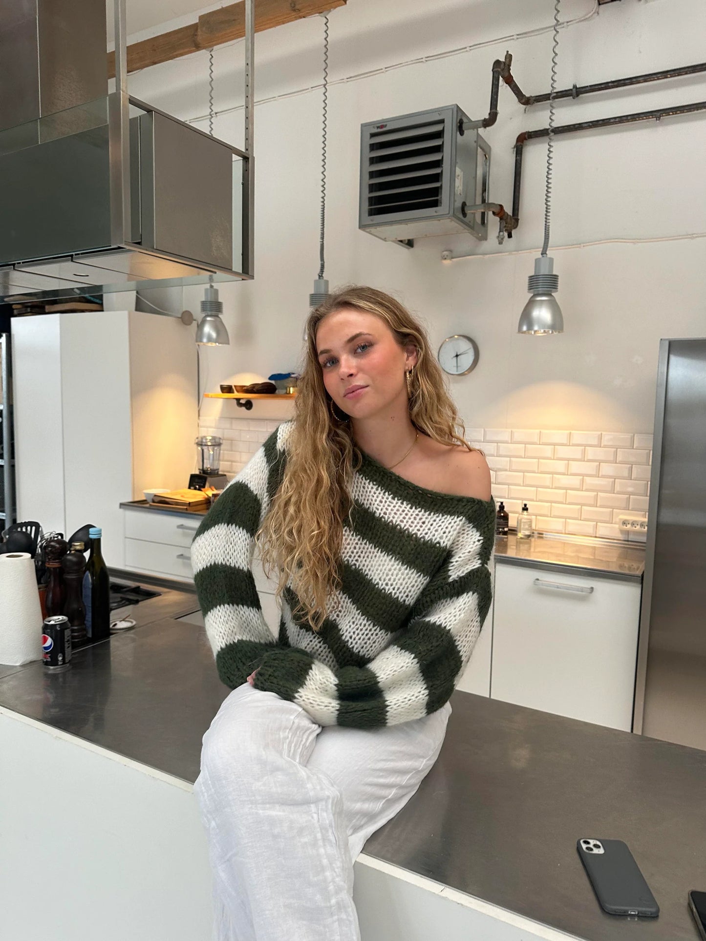 MARINNA™ | Pull Rayé Ample & Col Bateau