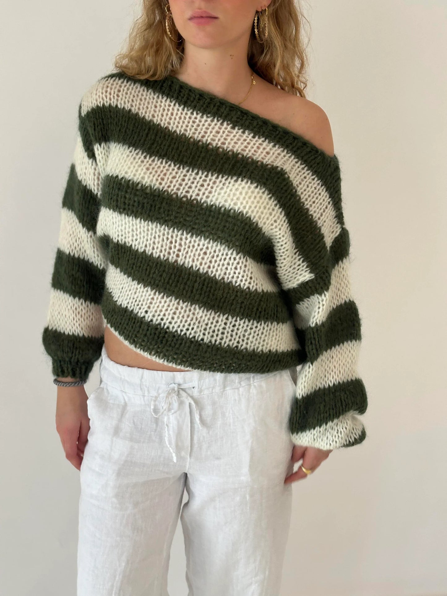 MARINNA™ | Pull Rayé Ample & Col Bateau