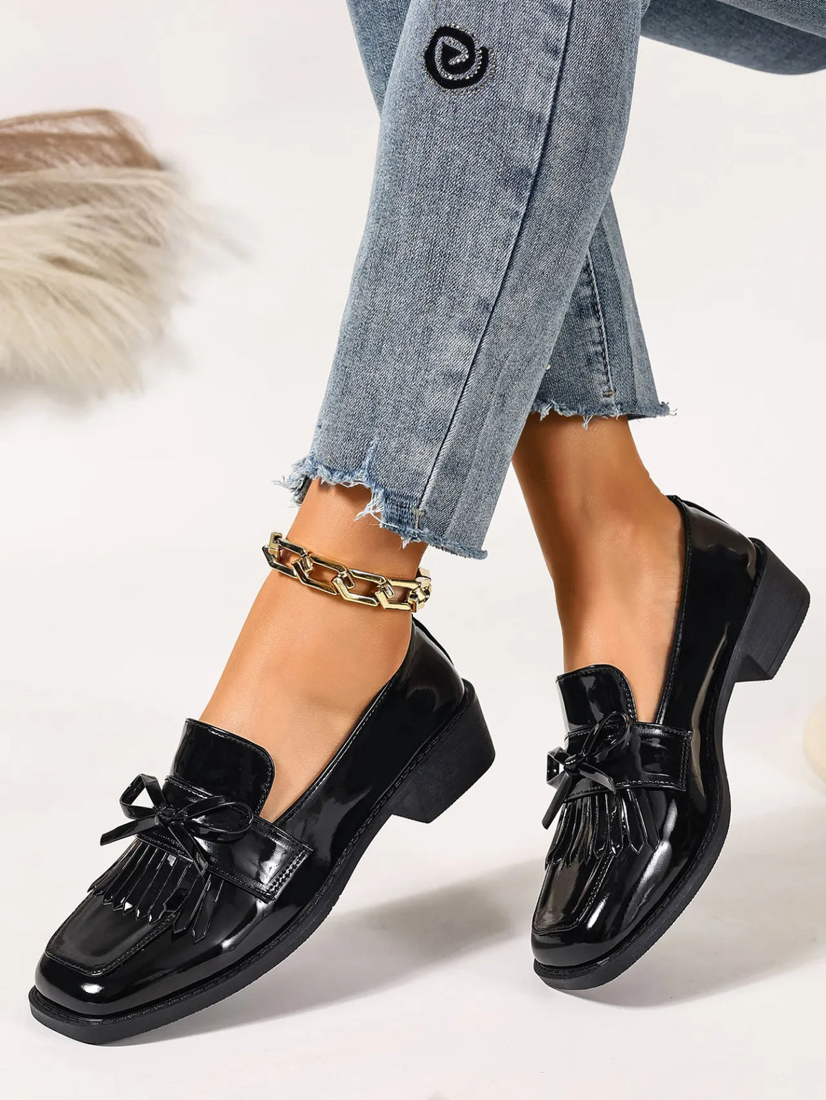 Mocassins Bellissima™ | Souliers Vernis à Franges