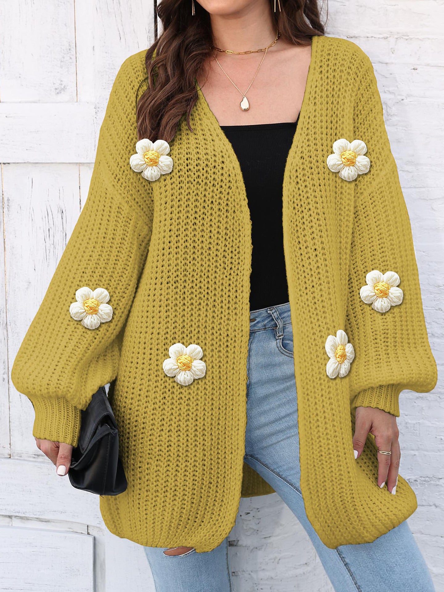 Cardigan Fleur™ : Maille 3D & Douceur