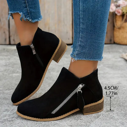 Liora™ Bottines en Daim Élégantes