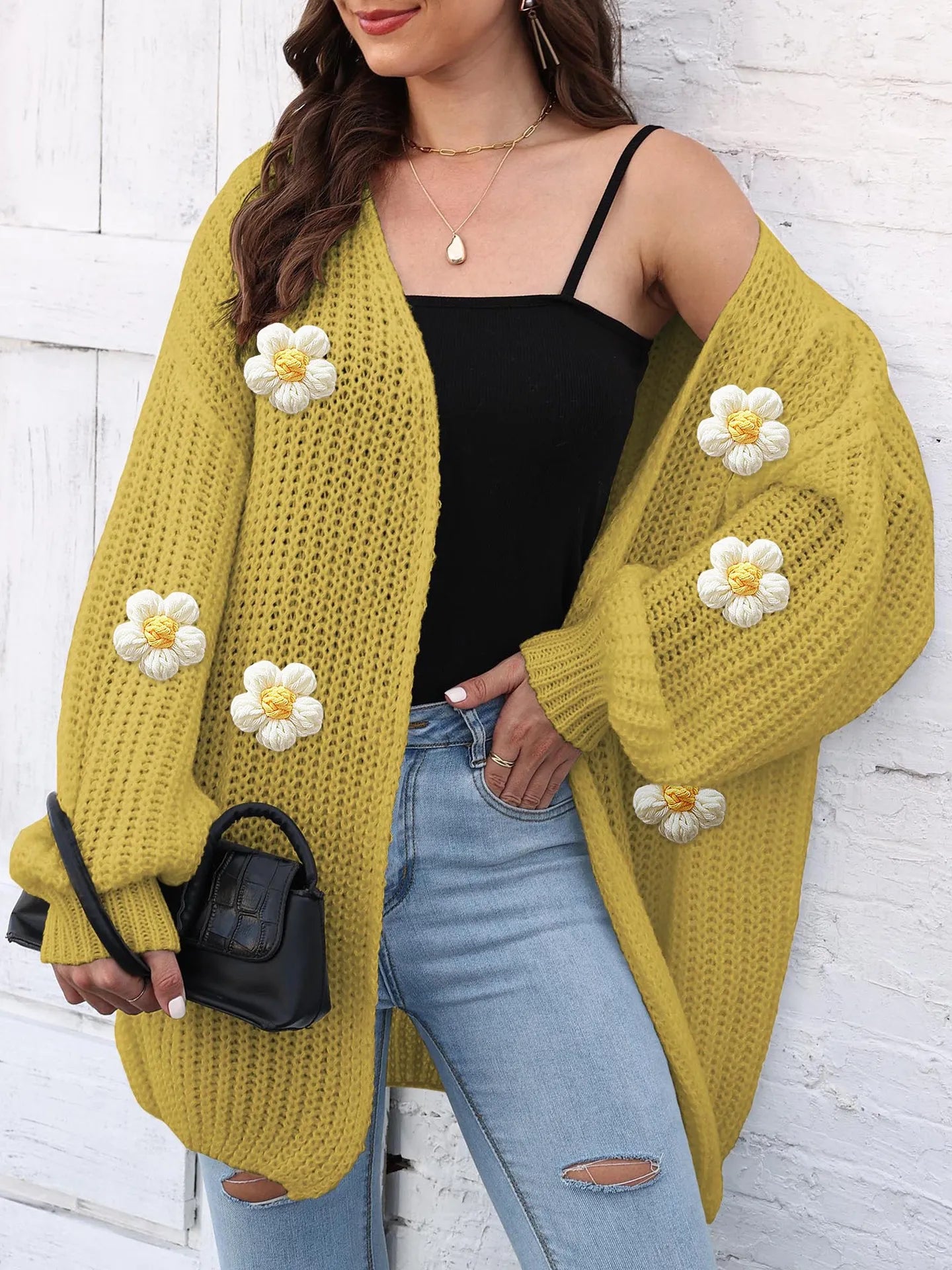 Cardigan Fleur™ : Maille 3D & Douceur