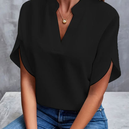 Lina™ | Haut Col V Élégant