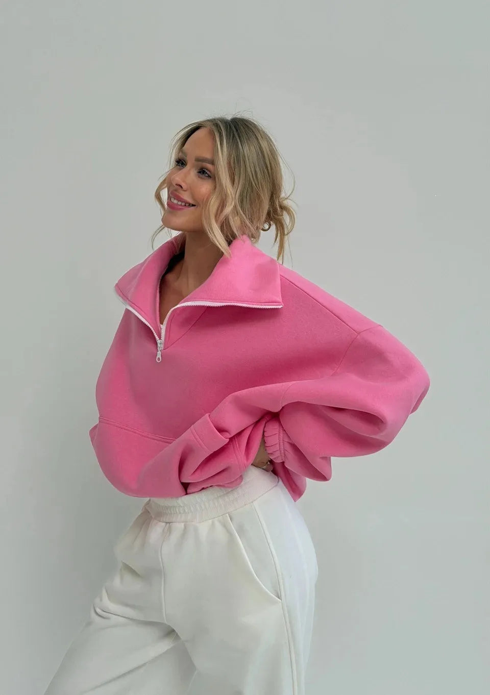 Naya™ | Sweat Oversize à Col Zippé