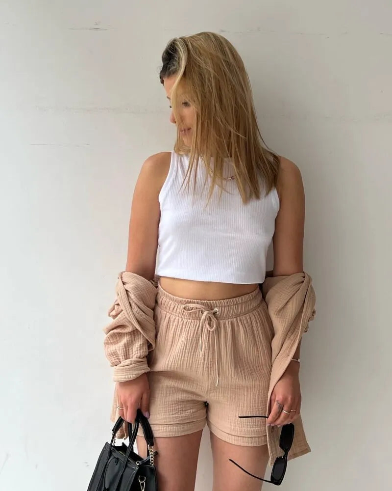 Soléa™ | Ensemble deux pièces en coton pour femme
