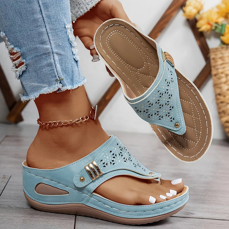 Sandales Compensées Juliette™ – Confort & Élégance