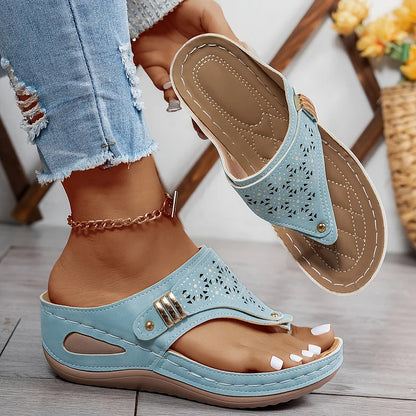Sandales Compensées Juliette™ – Confort & Élégance