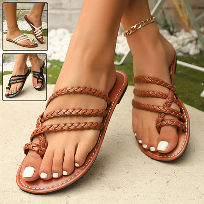 Luna™ Sandales Tressées Bout Ouvert
