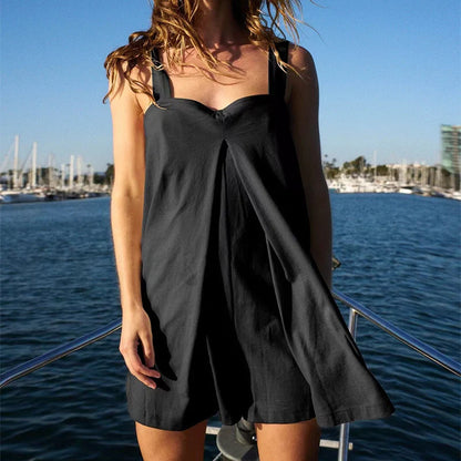 Robe-Combinaison Fluide Encolure Carrée Maya™