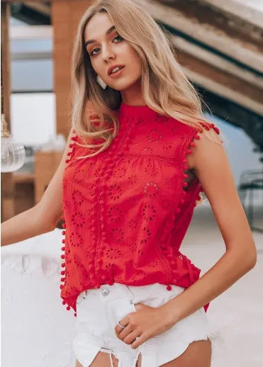 Top Décontracté en Coton – Style Européen & Américain