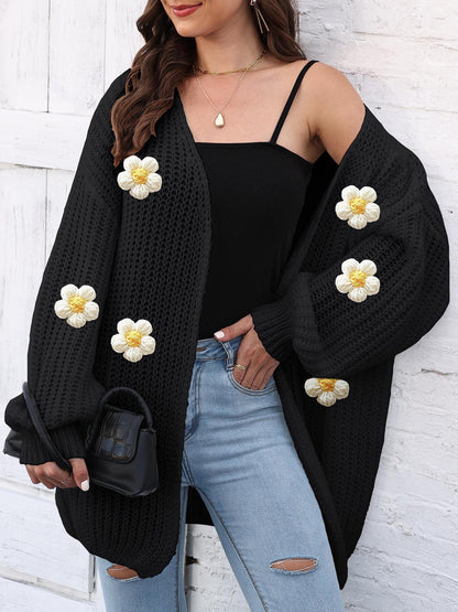 Cardigan Fleur™ : Maille 3D & Douceur