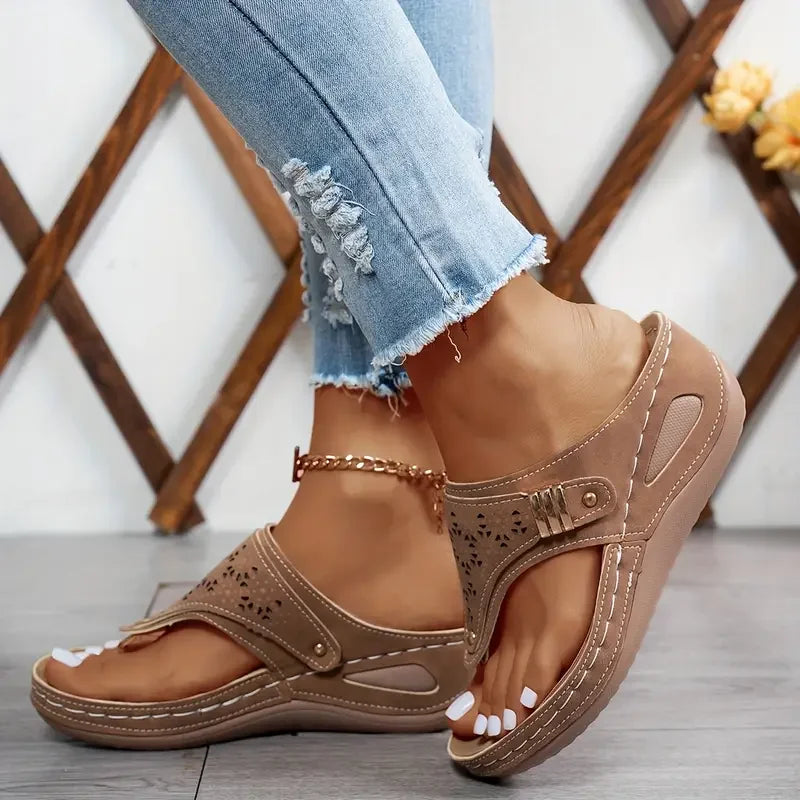 Sandales Compensées Juliette™ – Confort & Élégance
