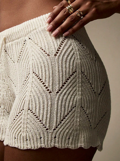 Kalaya™ – Short Ajouré Style Plage en Maille Bohème
