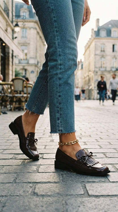 Mocassins Bellissima™ | Souliers Vernis à Franges