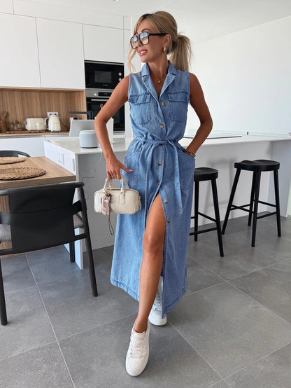 Robe Denim Élégance™ – L’icône casual revisitée