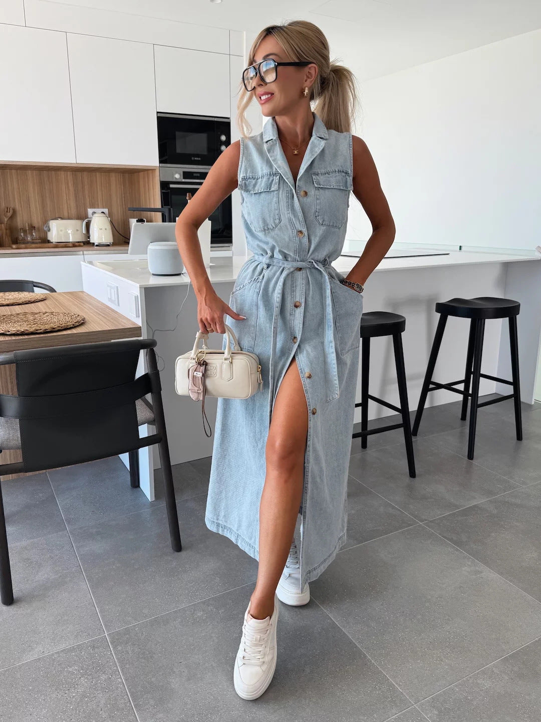 Robe Denim Élégance™ – L’icône casual revisitée