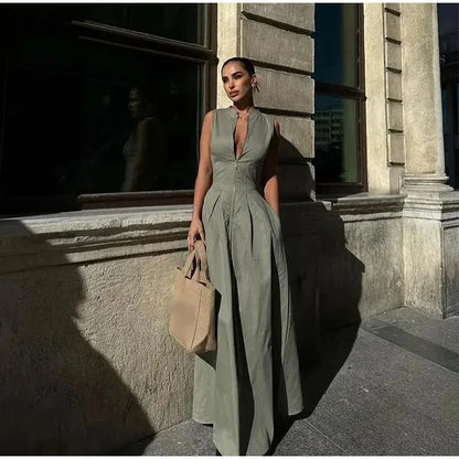 Victoria™ – Robe Maxi Zip Femme Élégante