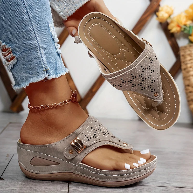 Sandales Compensées Juliette™ – Confort & Élégance