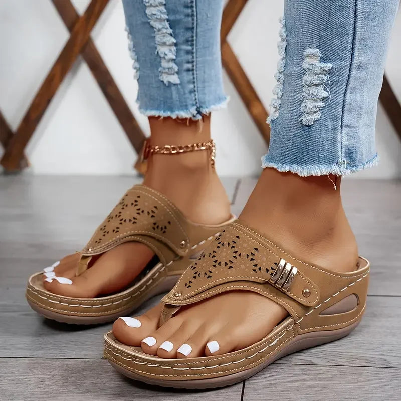 Sandales Compensées Juliette™ – Confort & Élégance