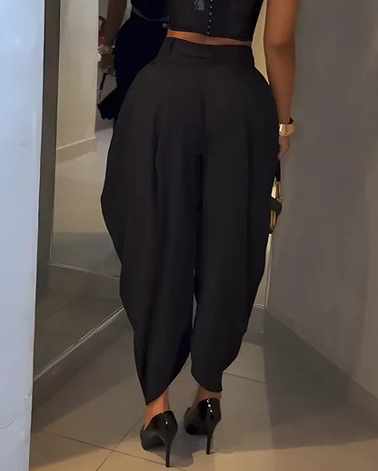 Pantalon Drapé Salomé™ Taille Haute