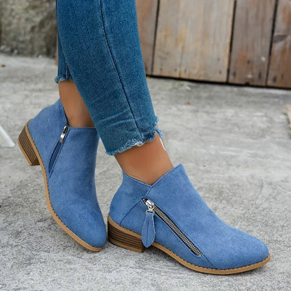 Liora™ Bottines en Daim Élégantes