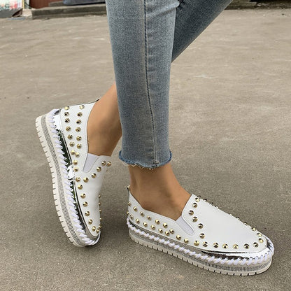 Reeva™ – Sneakers Plates à Rivets Style Urbain